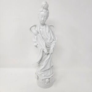 Homco 1426 Porcelain Guanyin Figurine 12" White Kwan Yin Goddess of Mercy Statue
